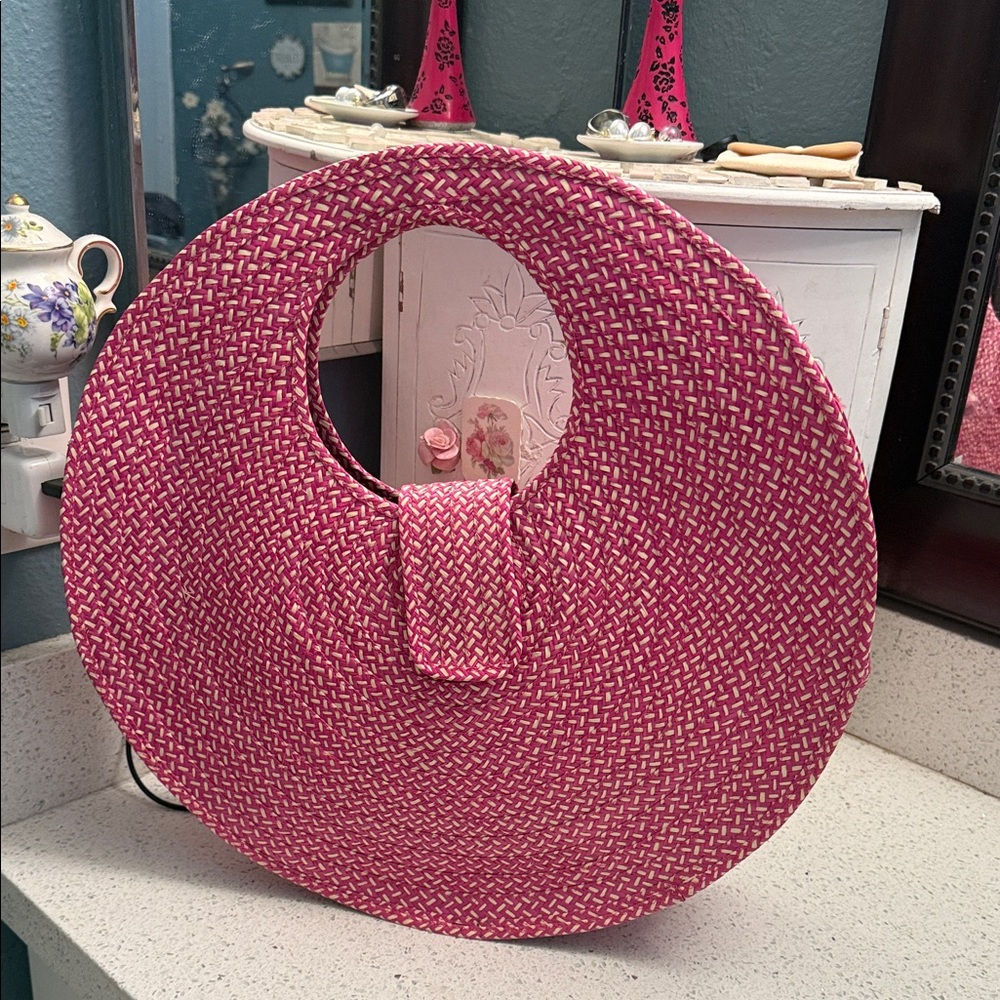 Pink Woven Women's Bag